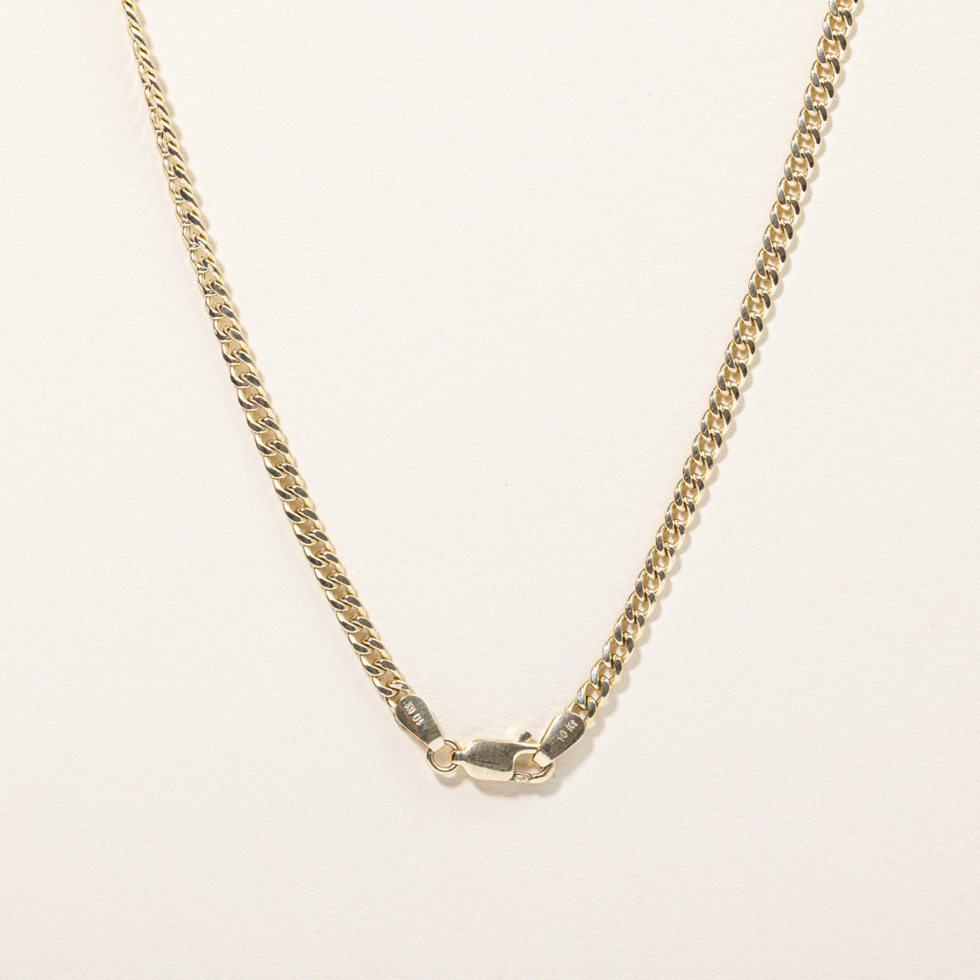 10k Yellow Gold Curb Link Chain | 26