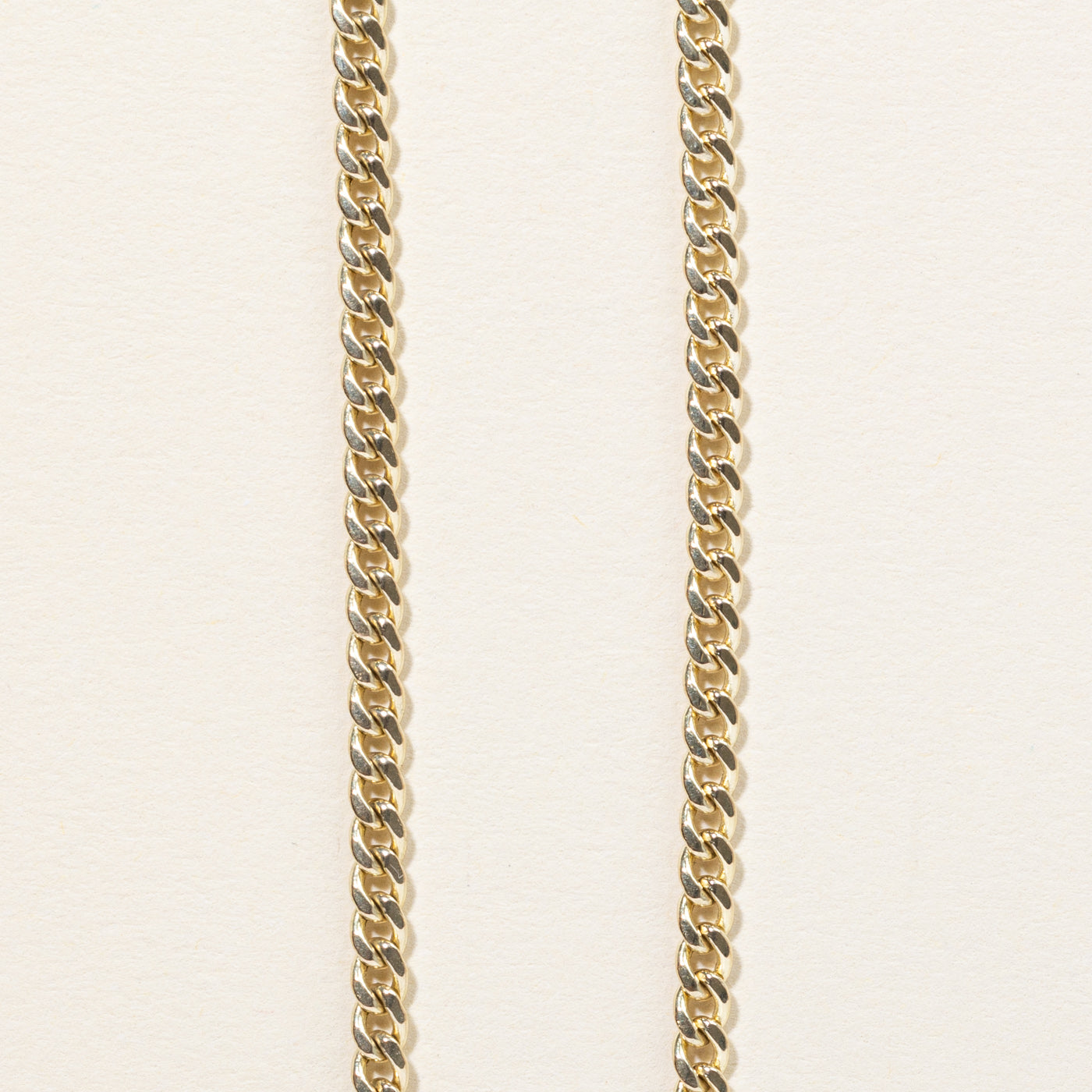 10k Yellow Gold Curb Link Chain | 26