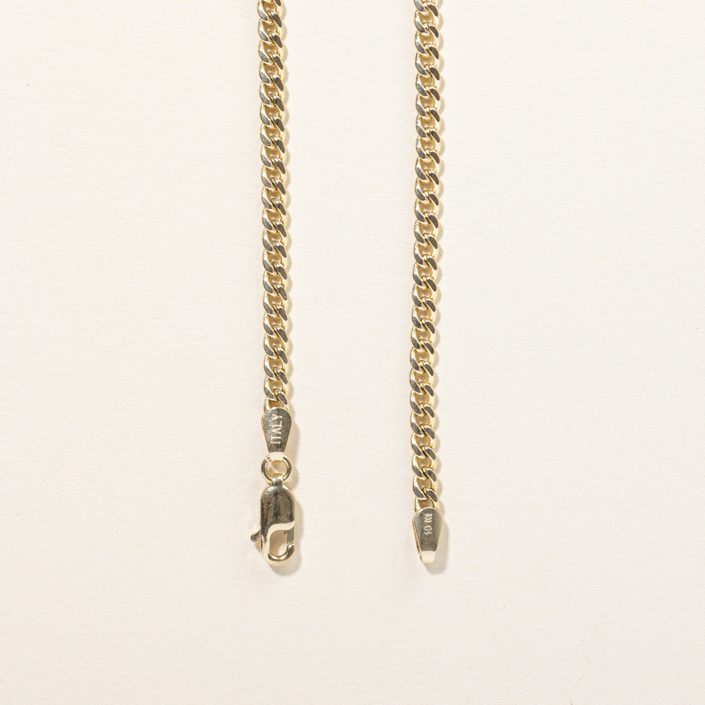 10k Yellow Gold Curb Link Chain | 26