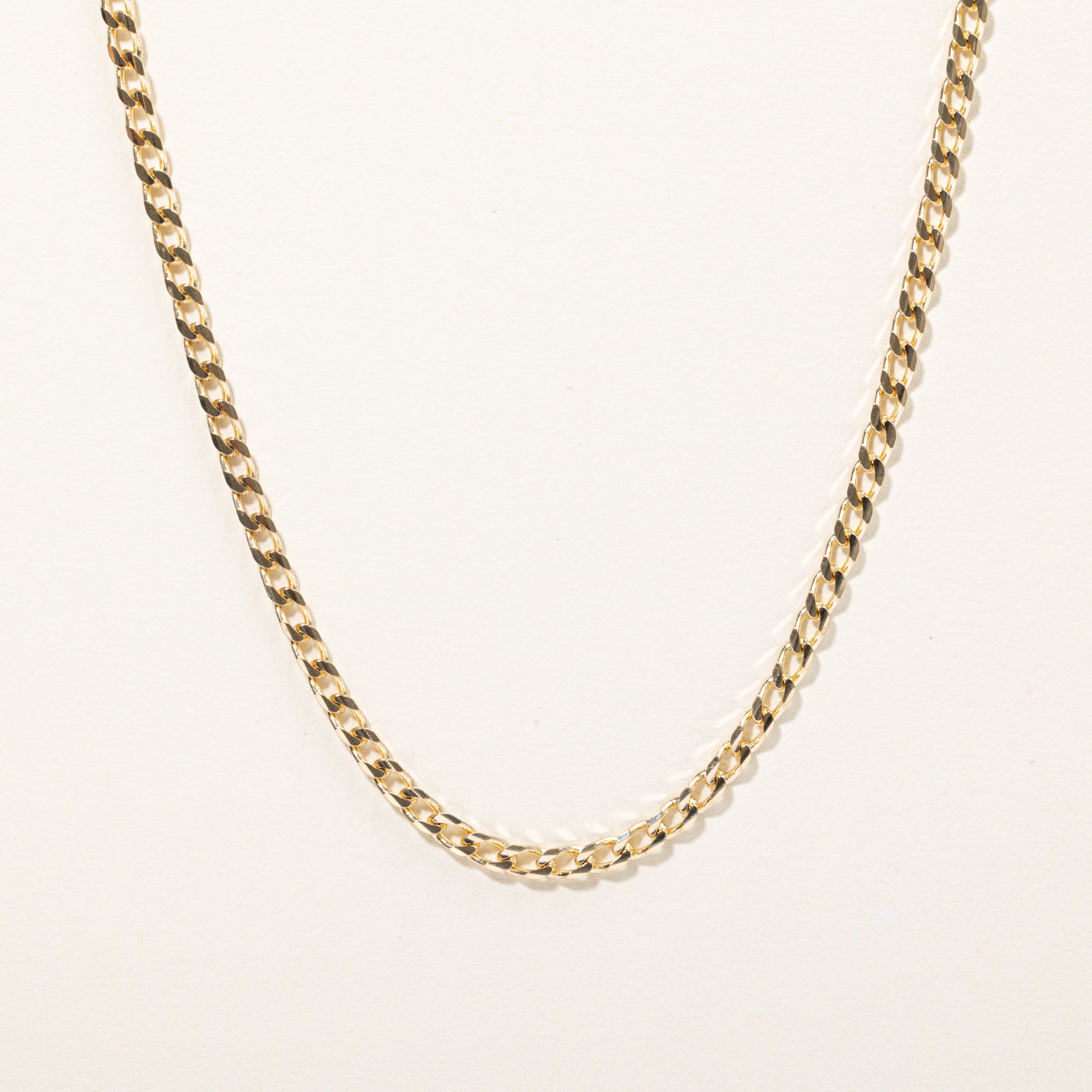 10k Yellow Gold Curb Link Chain | 18