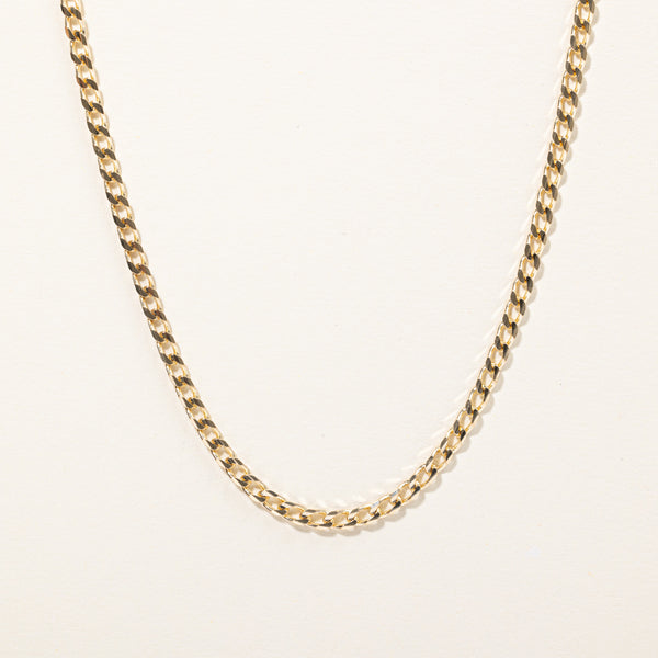 10k Yellow Gold Curb Link Chain | 18