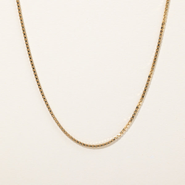 18k Yellow Gold Box Link Chain | 20