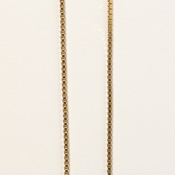 18k Yellow Gold Box Link Chain | 20