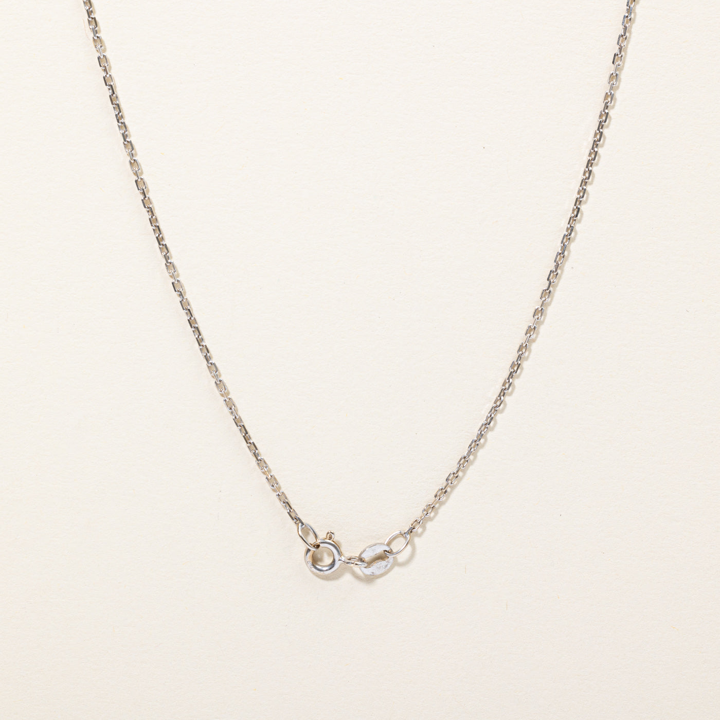 18k White Gold Oval Rolo Chain | 20