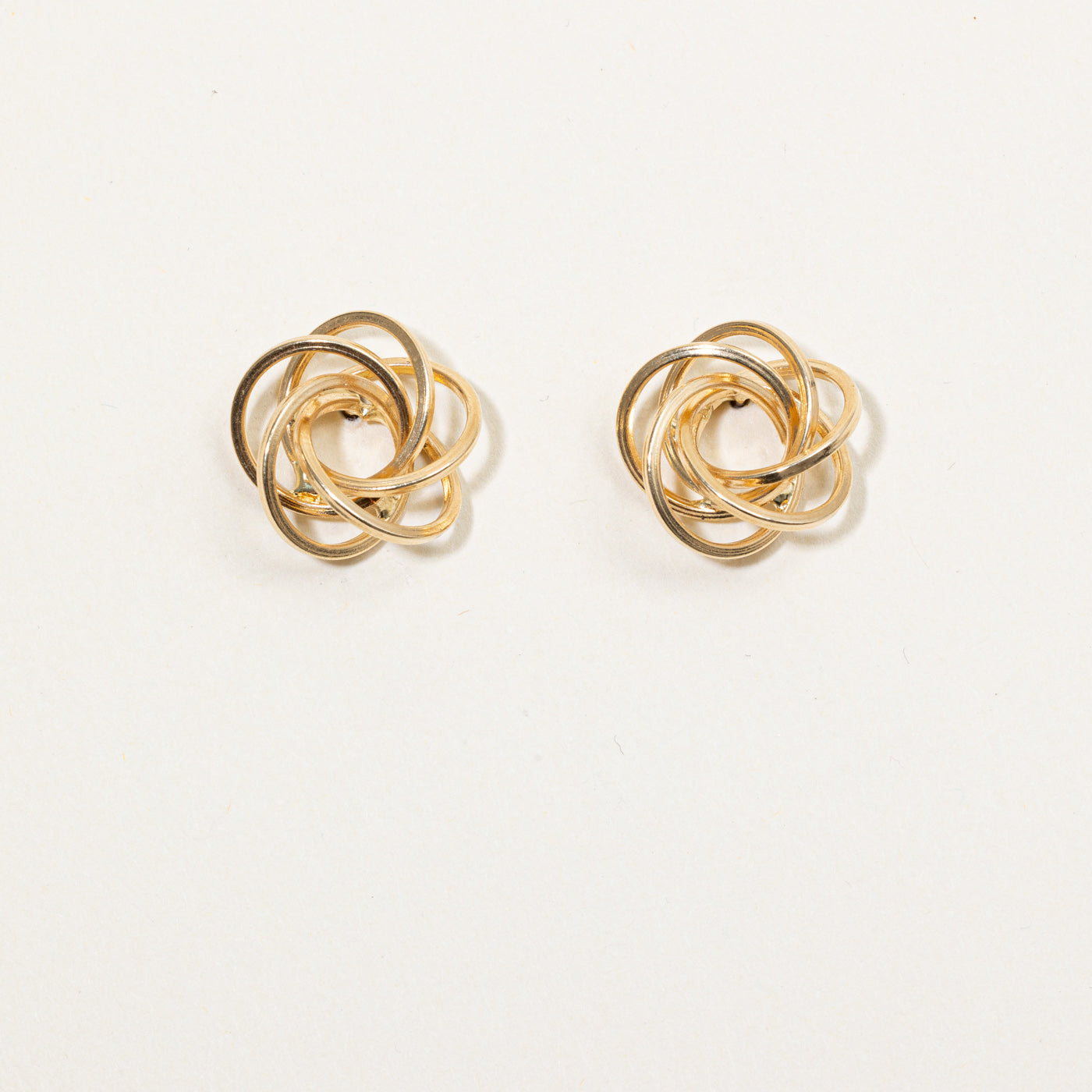 14k Yellow Gold Knot Earrings