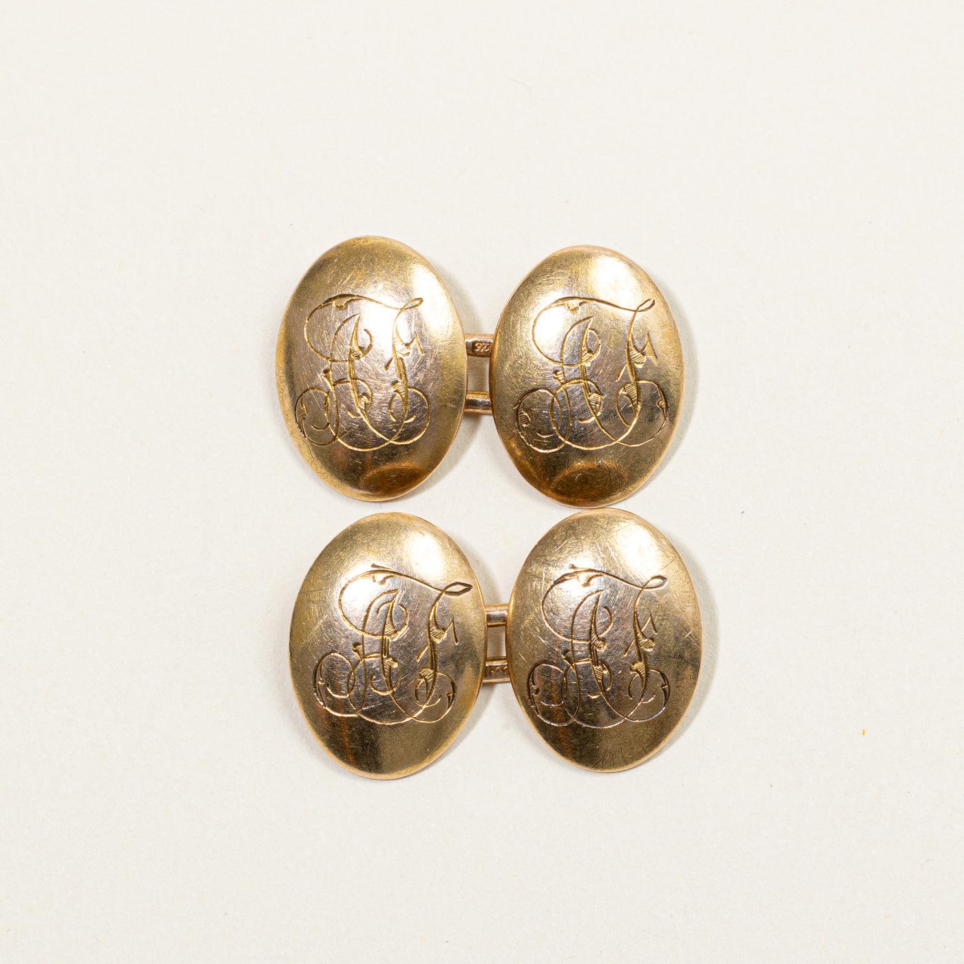 1879 London 15k Yellow Gold Cufflinks