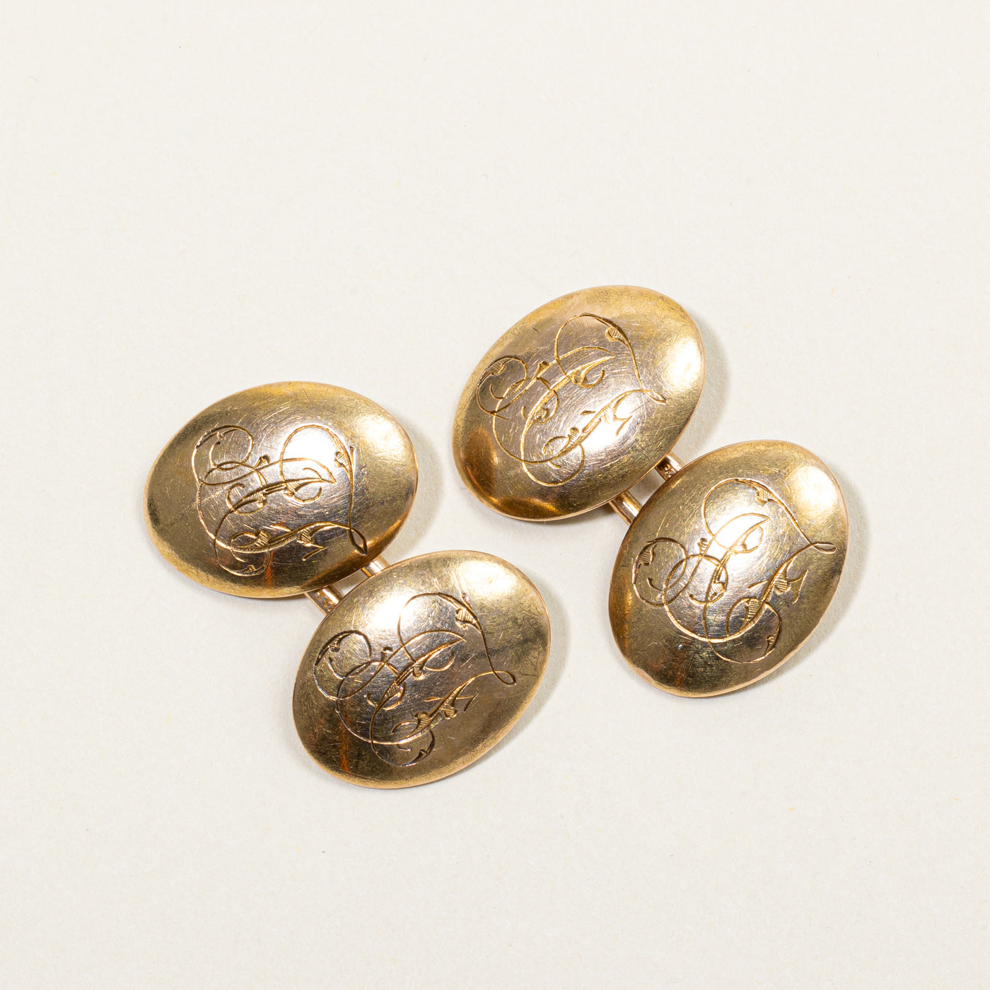 1879 London 15k Yellow Gold Cufflinks