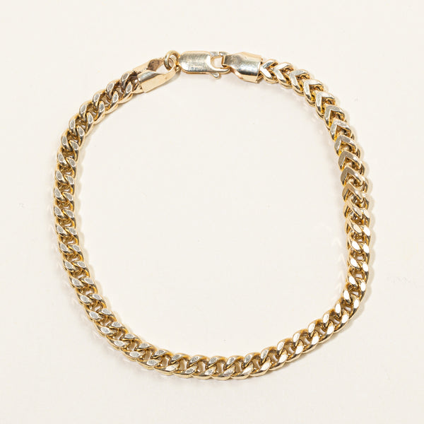 10k Yellow Gold Wheat Chain Bracelet | 7.75