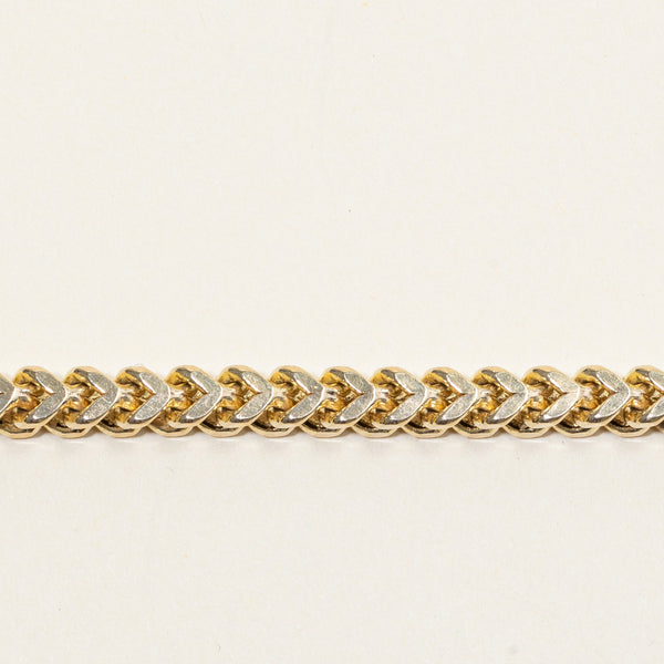 10k Yellow Gold Wheat Chain Bracelet | 7.75