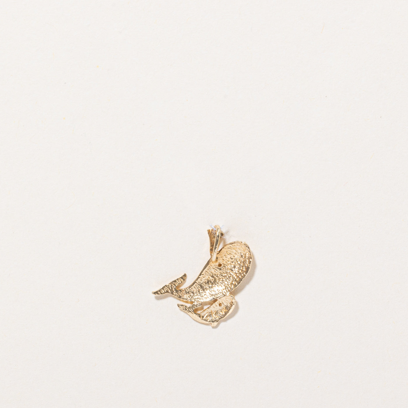 14k Yellow Gold Whale Pod Charm