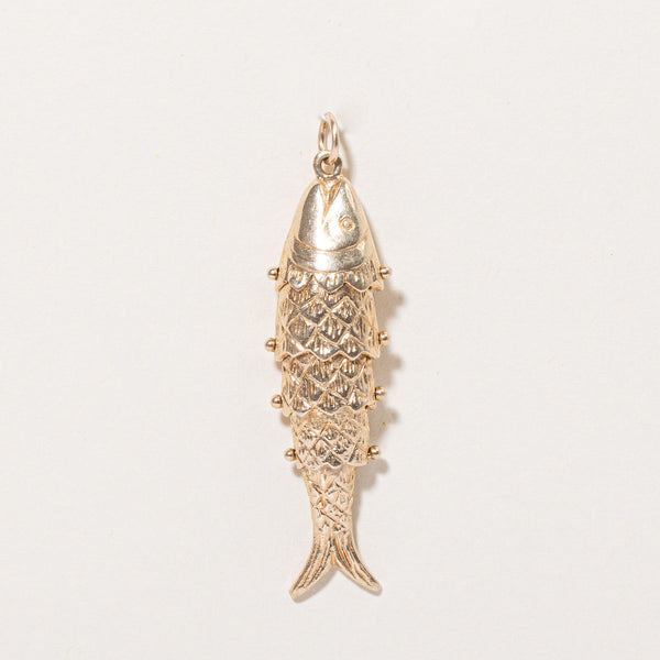 10k Yellow Gold Fish Pendant