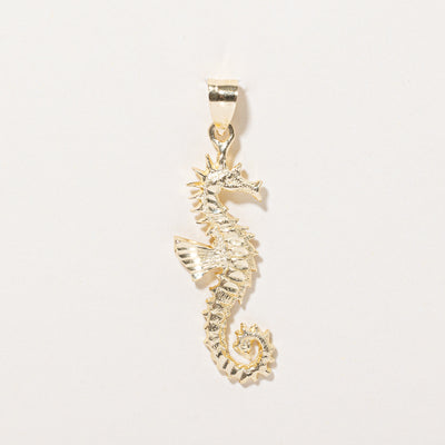 14k Yellow Gold Seahorse Pendant