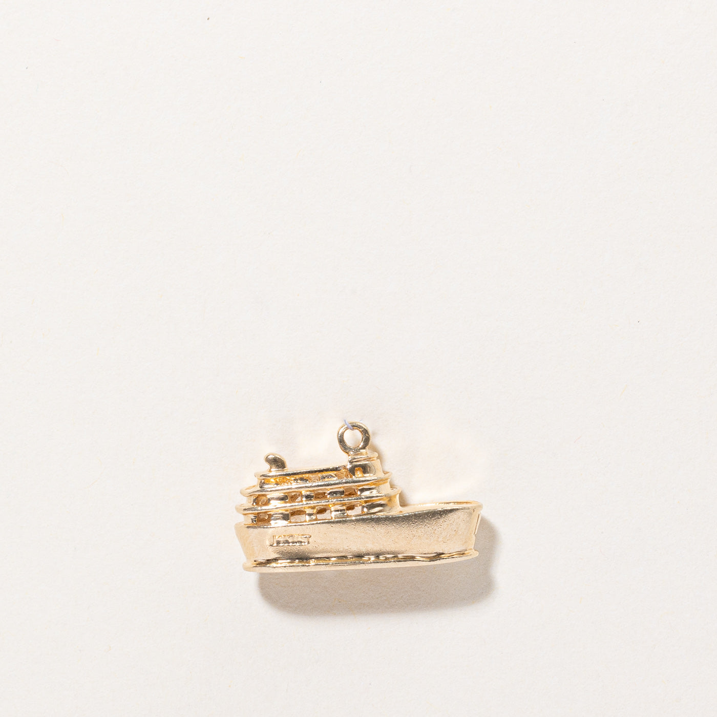 14k Yellow Gold Boat Charm