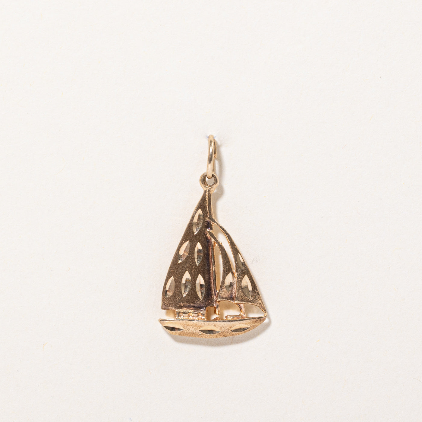 10k Yellow Gold Sailboat Charm