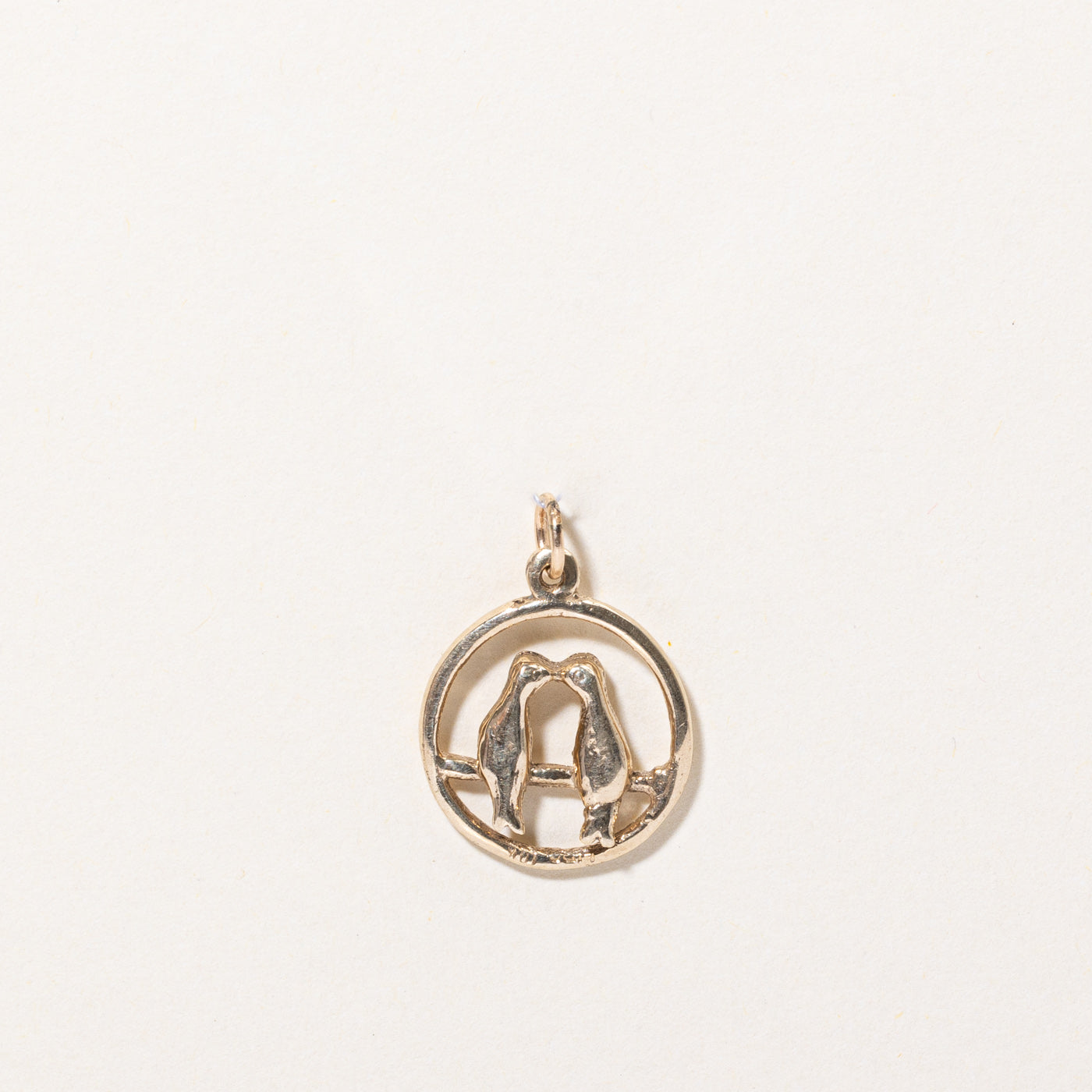 Breloque oiseau en or jaune 10 carats 
