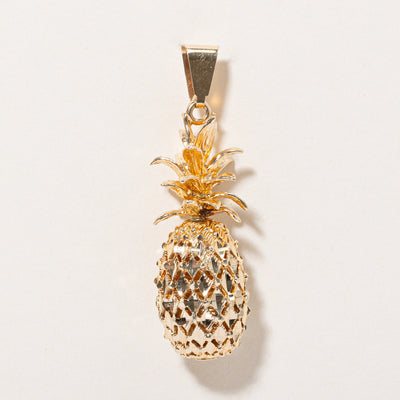 14k Yellow Gold Pineapple Pendant