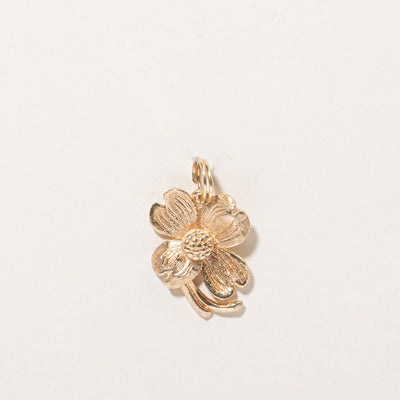10k Yellow Gold Flower Pendant