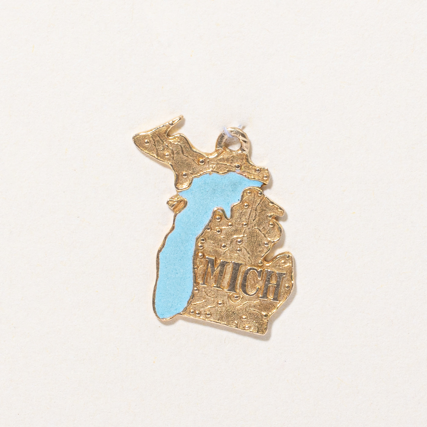 14k Yellow Gold Michigan Charm