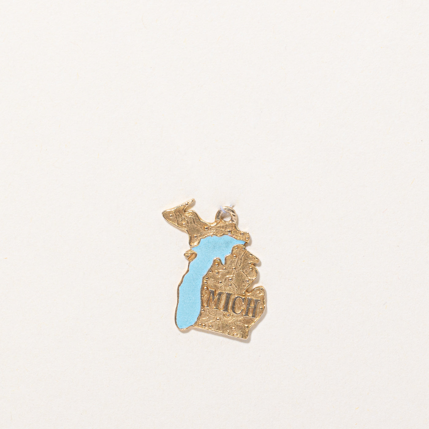 14k Yellow Gold Michigan Charm