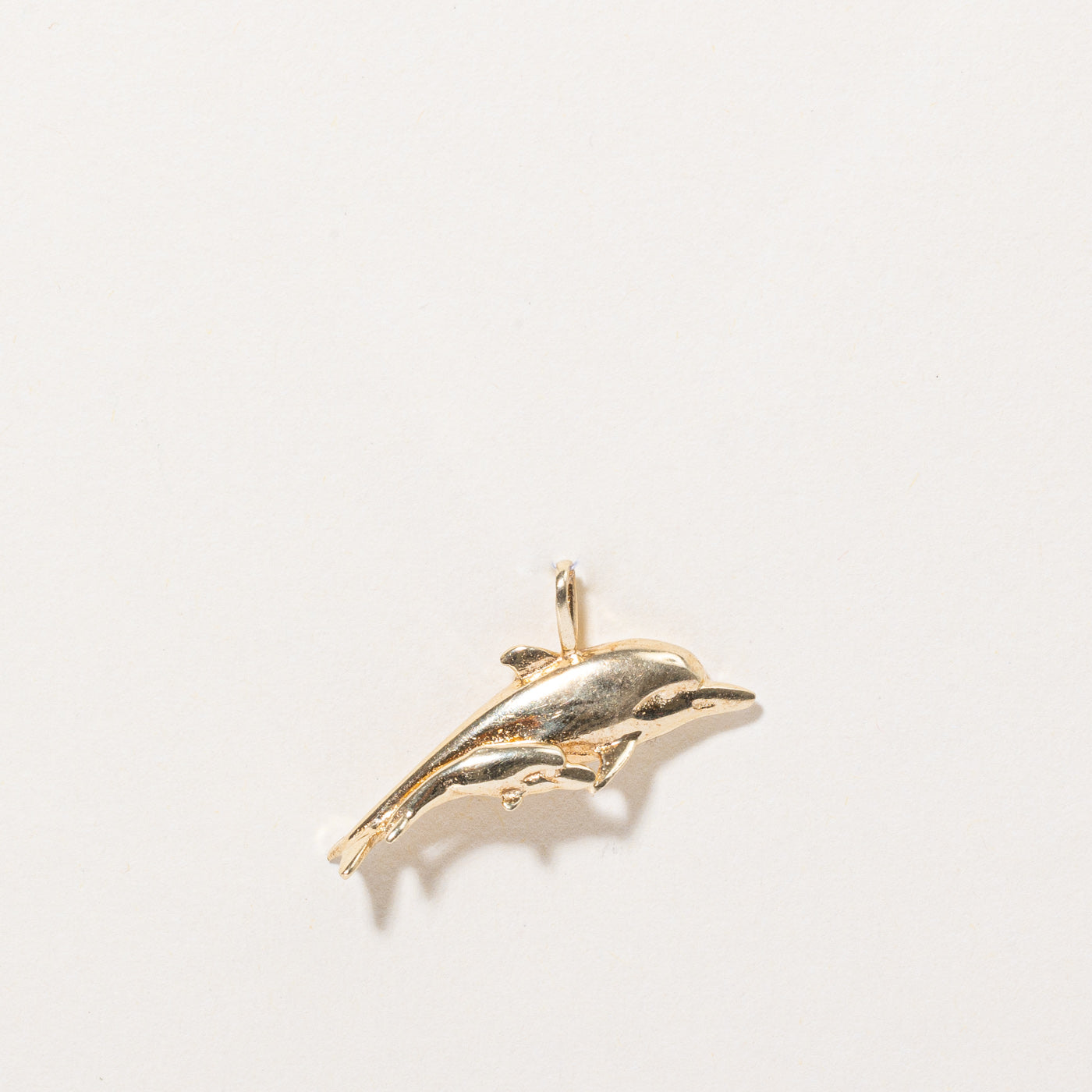 10k Yellow Gold Dolphin Pod Charm