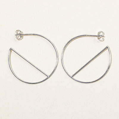 14k White Gold Hoop Earrings