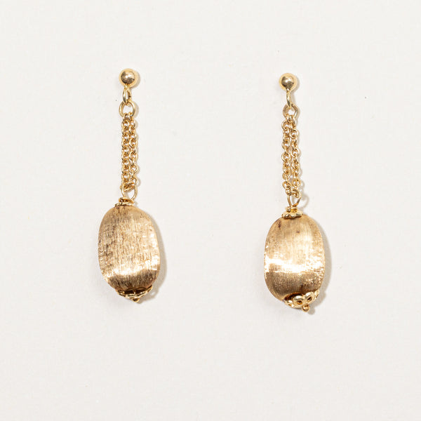 18k Yellow Gold Drop Earrings