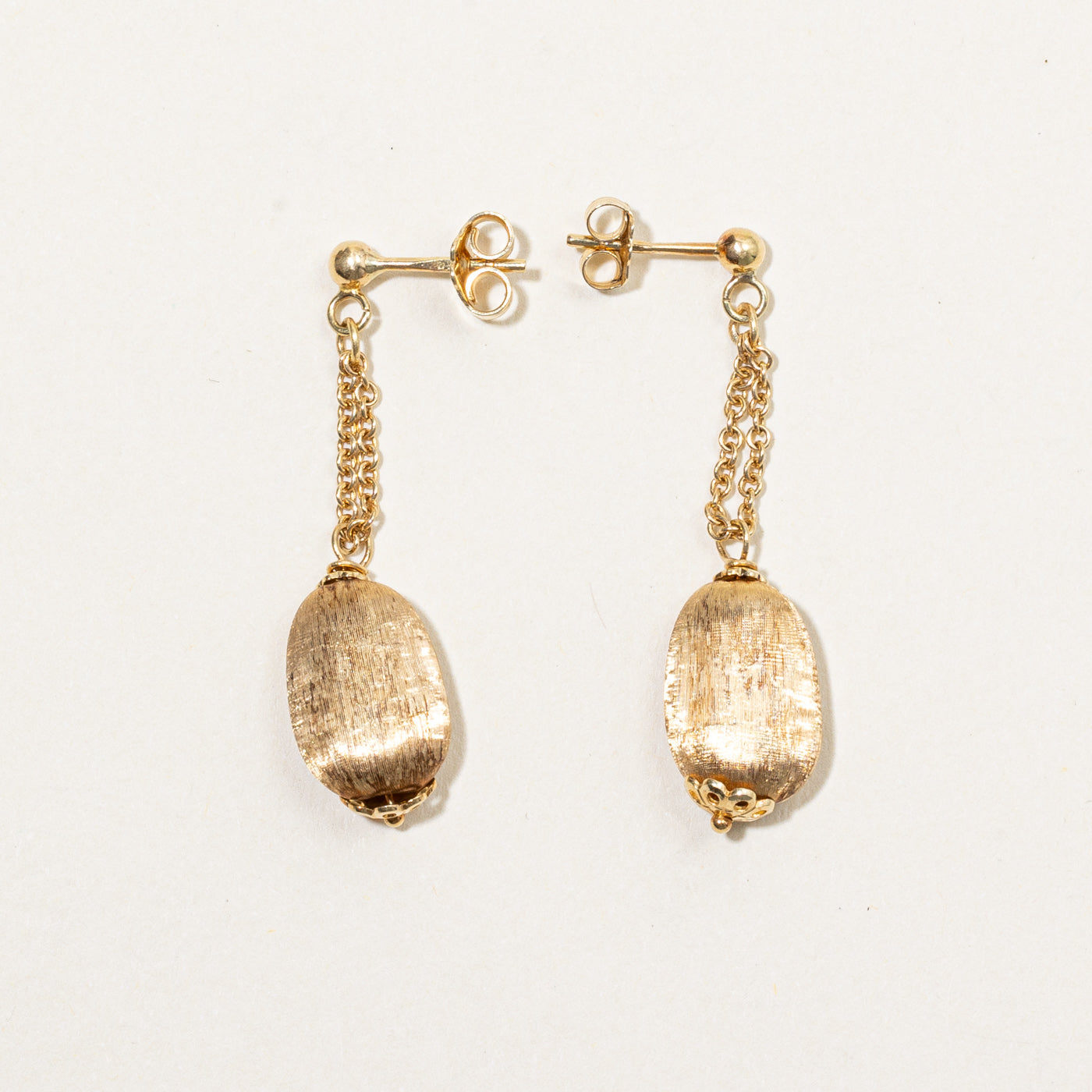 18k Yellow Gold Drop Earrings