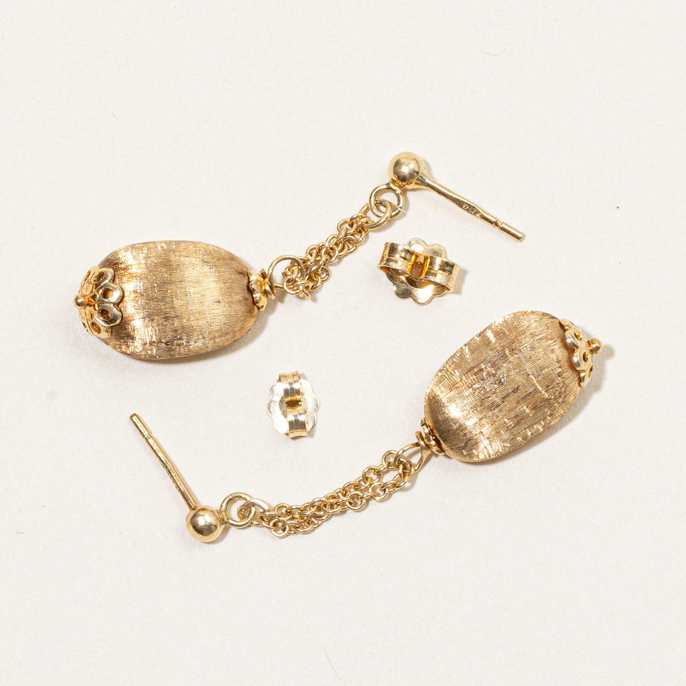 18k Yellow Gold Drop Earrings