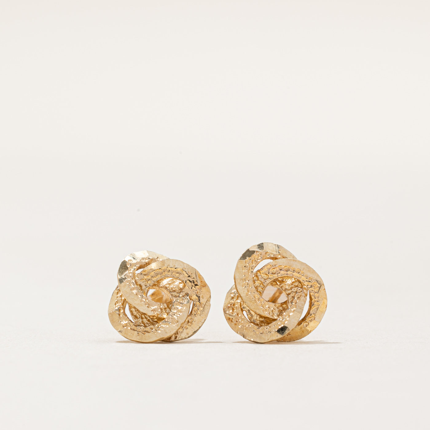 10k Yellow Gold Knot Earrings