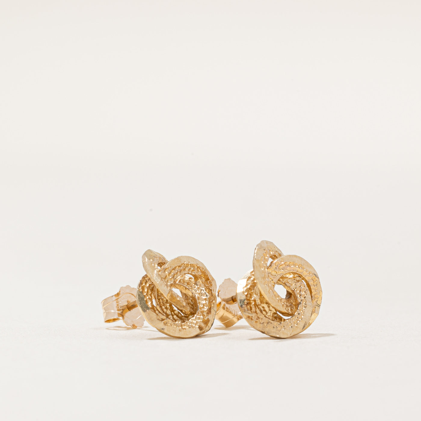 10k Yellow Gold Knot Earrings