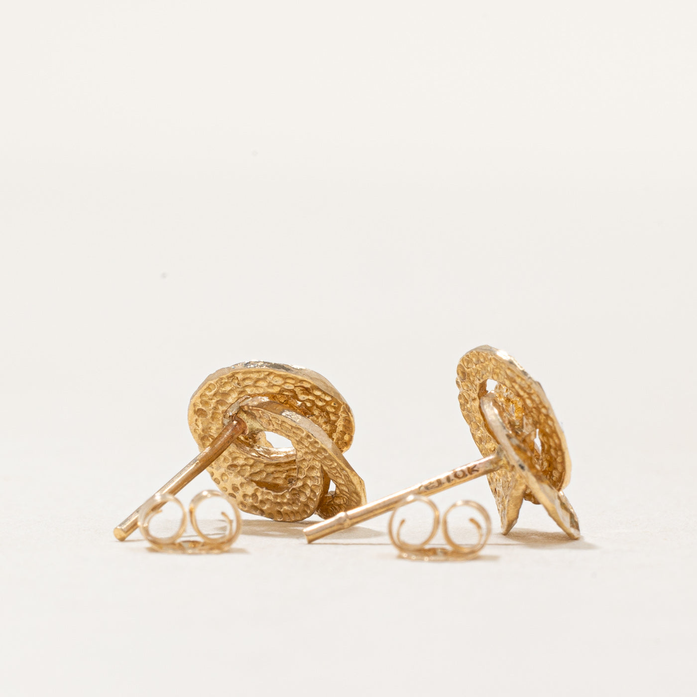 10k Yellow Gold Knot Earrings