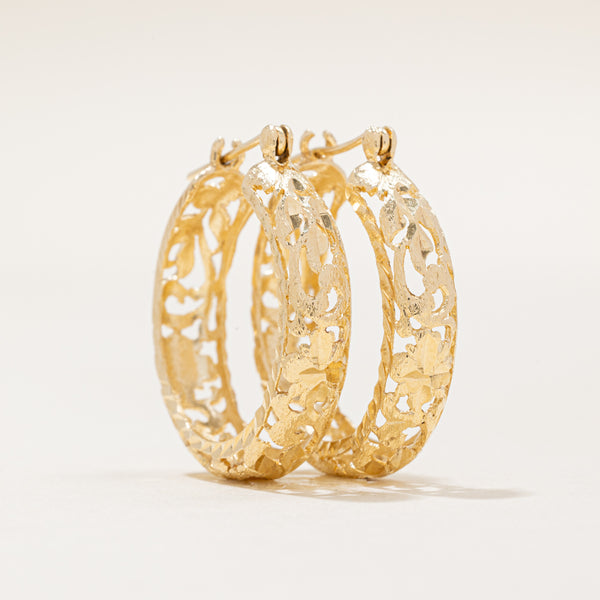 14k Yellow Gold Hoop Earrings