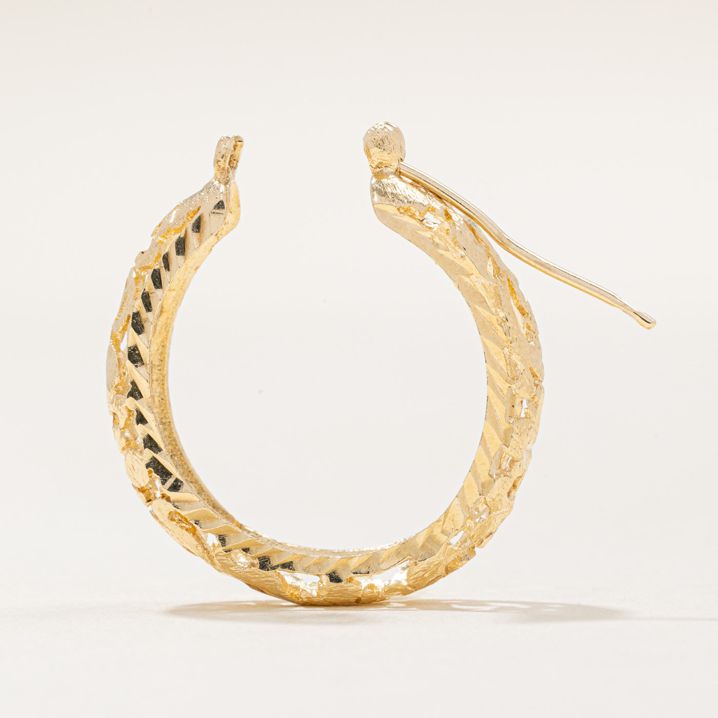 14k Yellow Gold Hoop Earrings