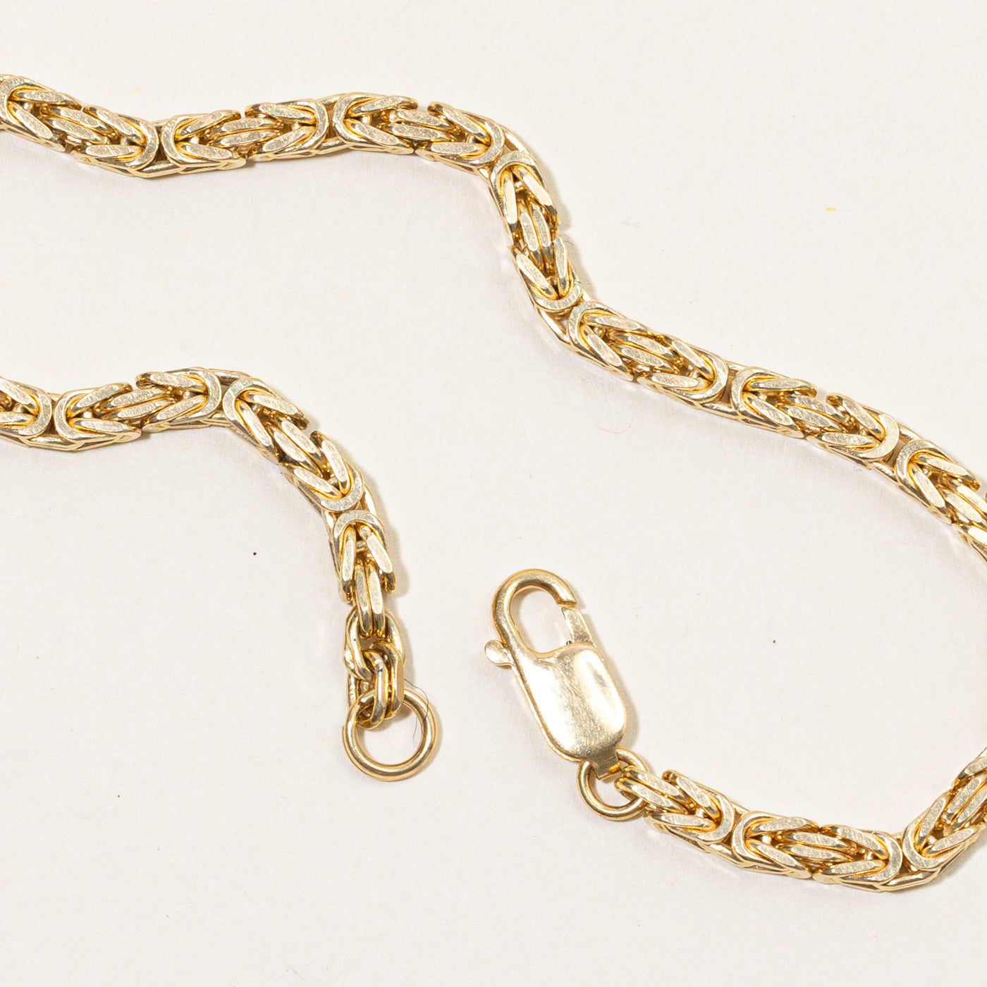 18k Yellow Gold Byzantine Link Bracelet | 8" |