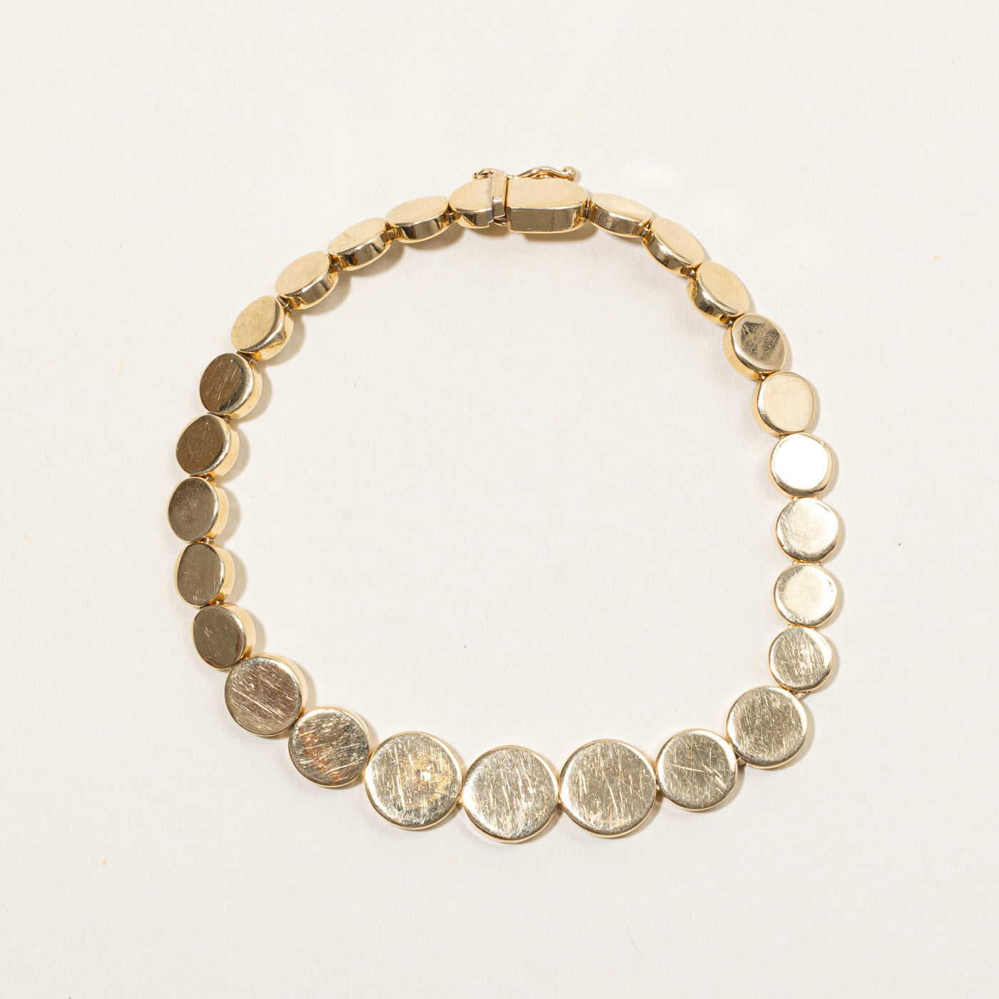 14k Yellow Gold Circle Link Bracelet | 7" |