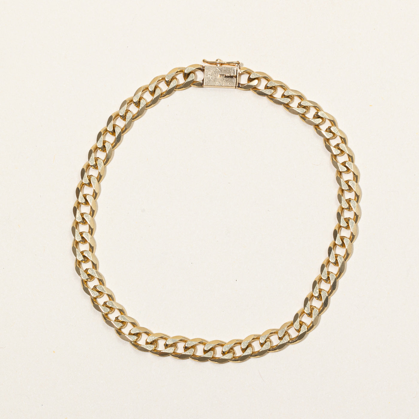 14k Yellow Gold Curb Link Bracelet | 8" |