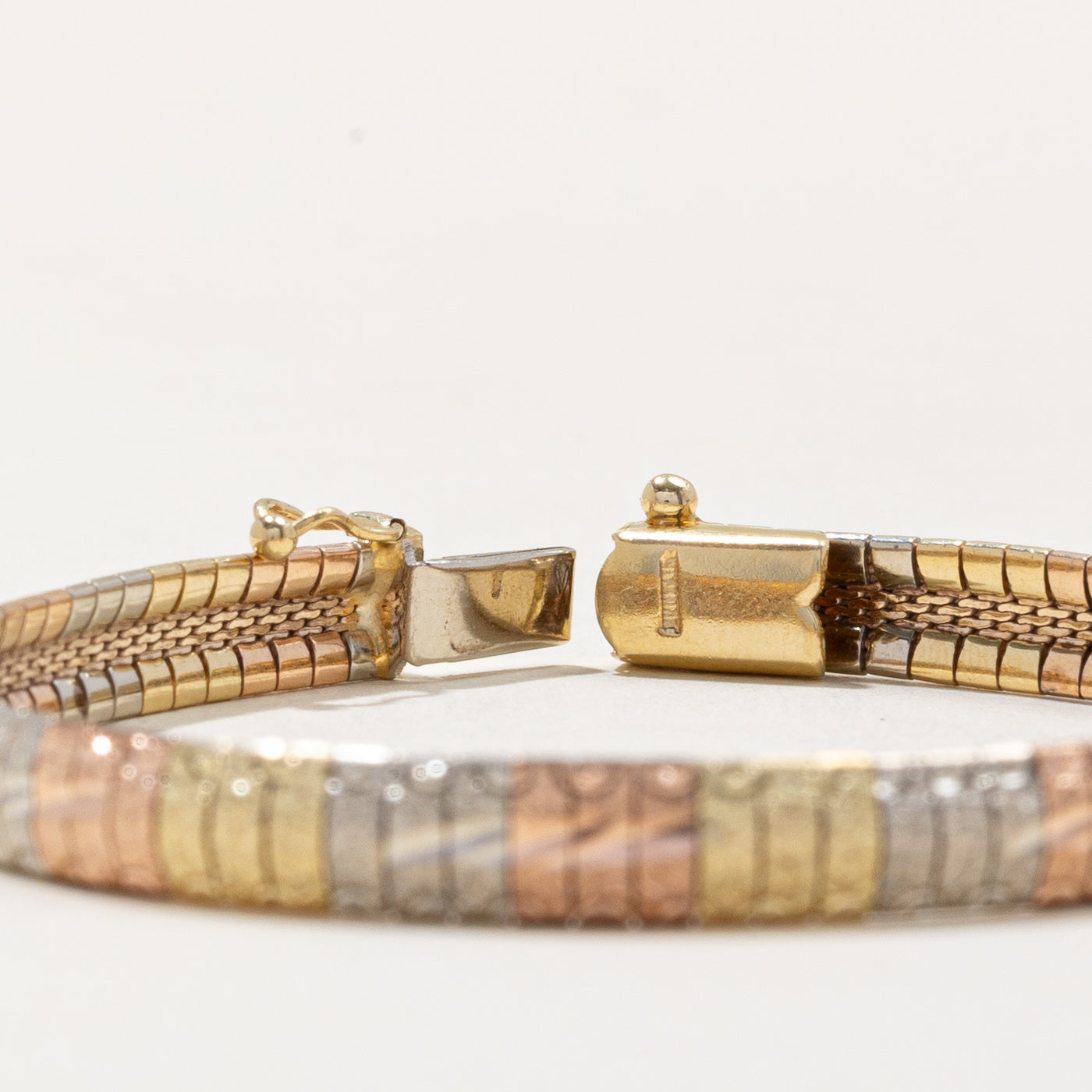 14k Tri Tone Gold Bracelet | 7" |