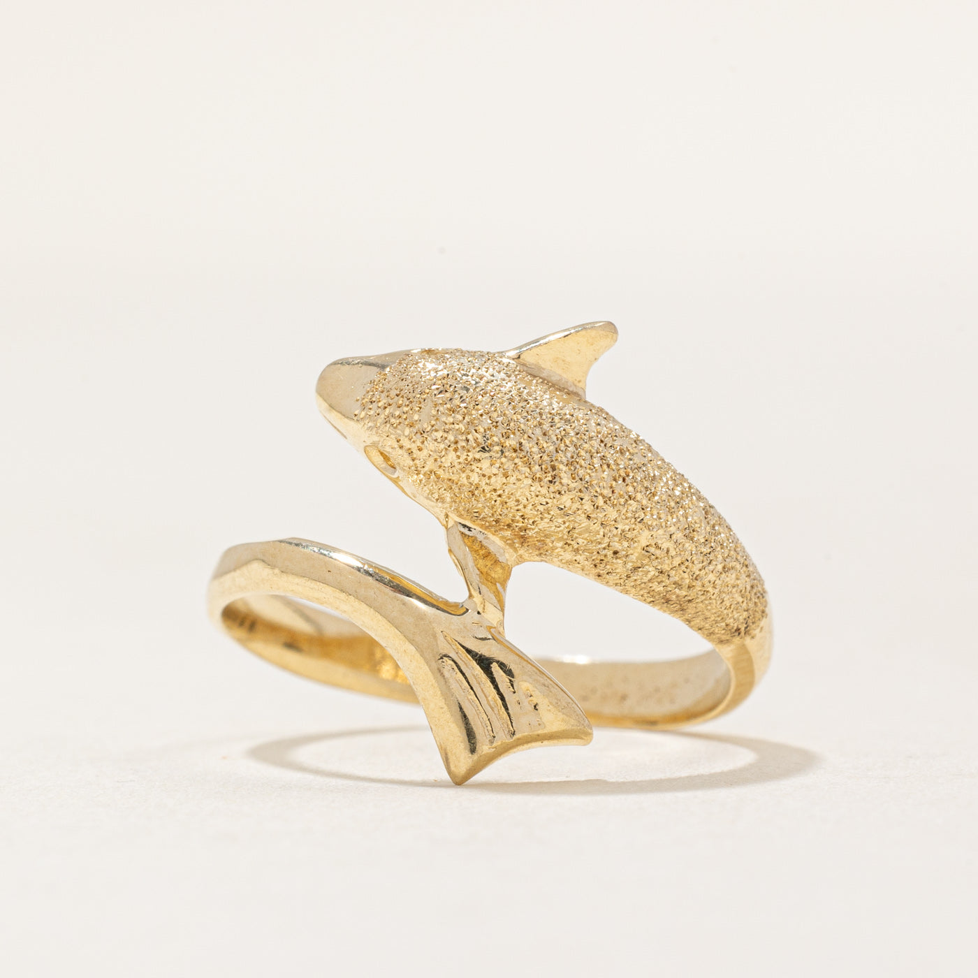 14k Yellow Gold Dolphin Ring | SZ 7.5 |