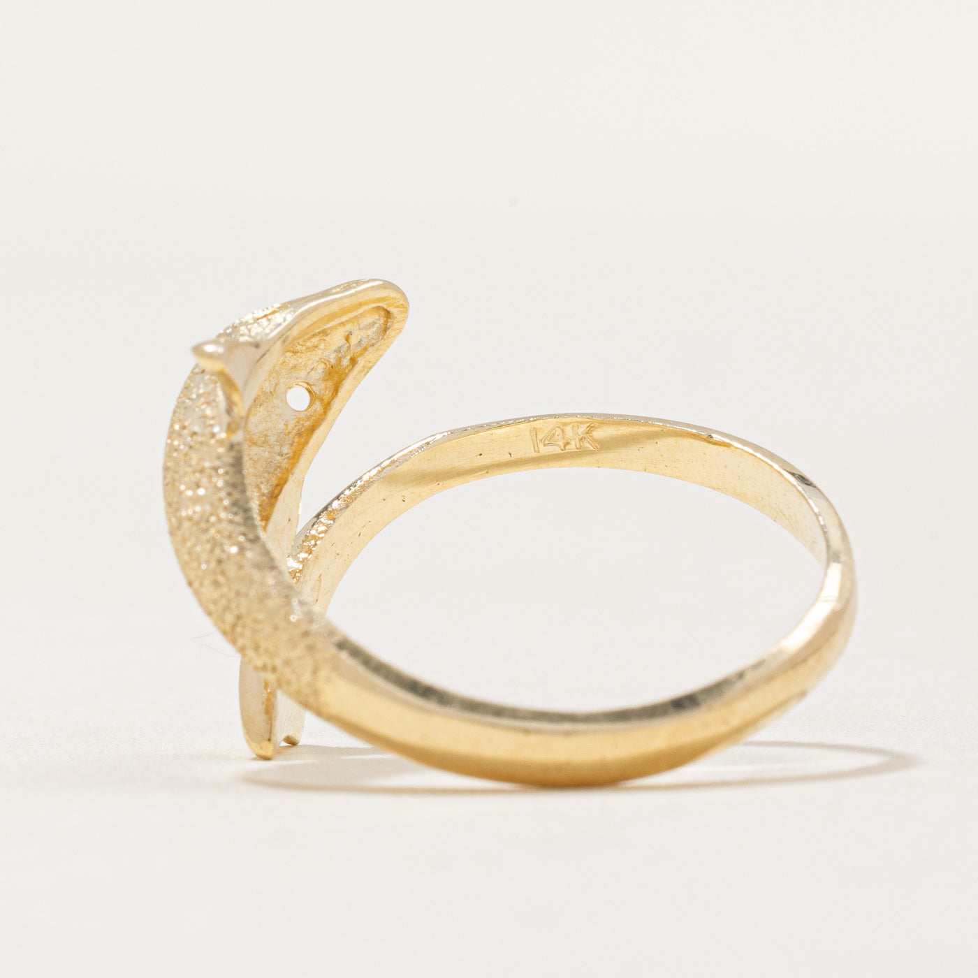 14k Yellow Gold Dolphin Ring | SZ 7.5 |