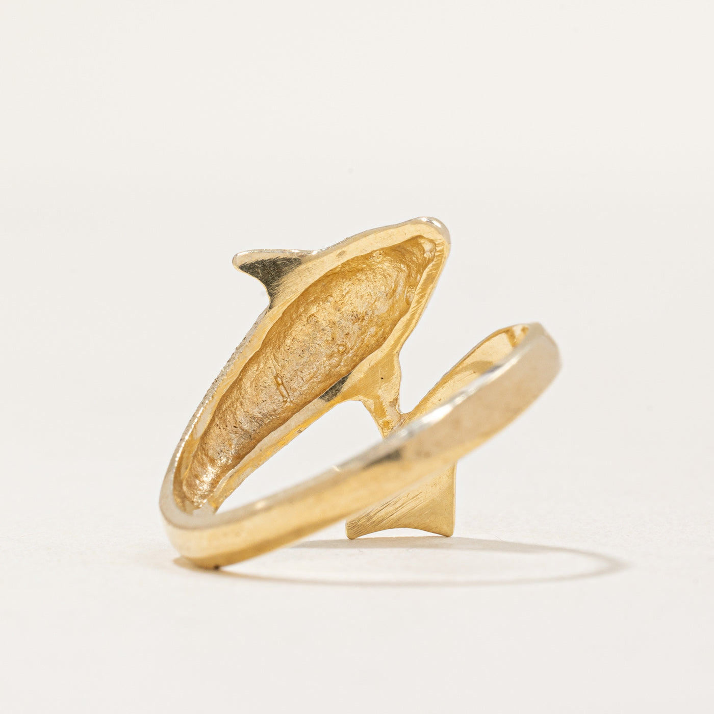 14k Yellow Gold Dolphin Ring | SZ 7.5 |