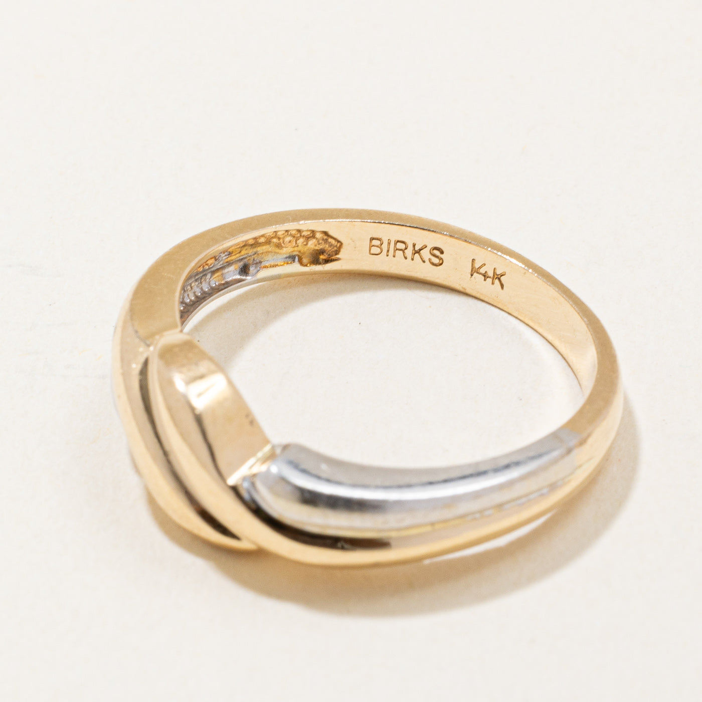 Birks' 14k Two Tone Gold Ring | SZ 6.5 |