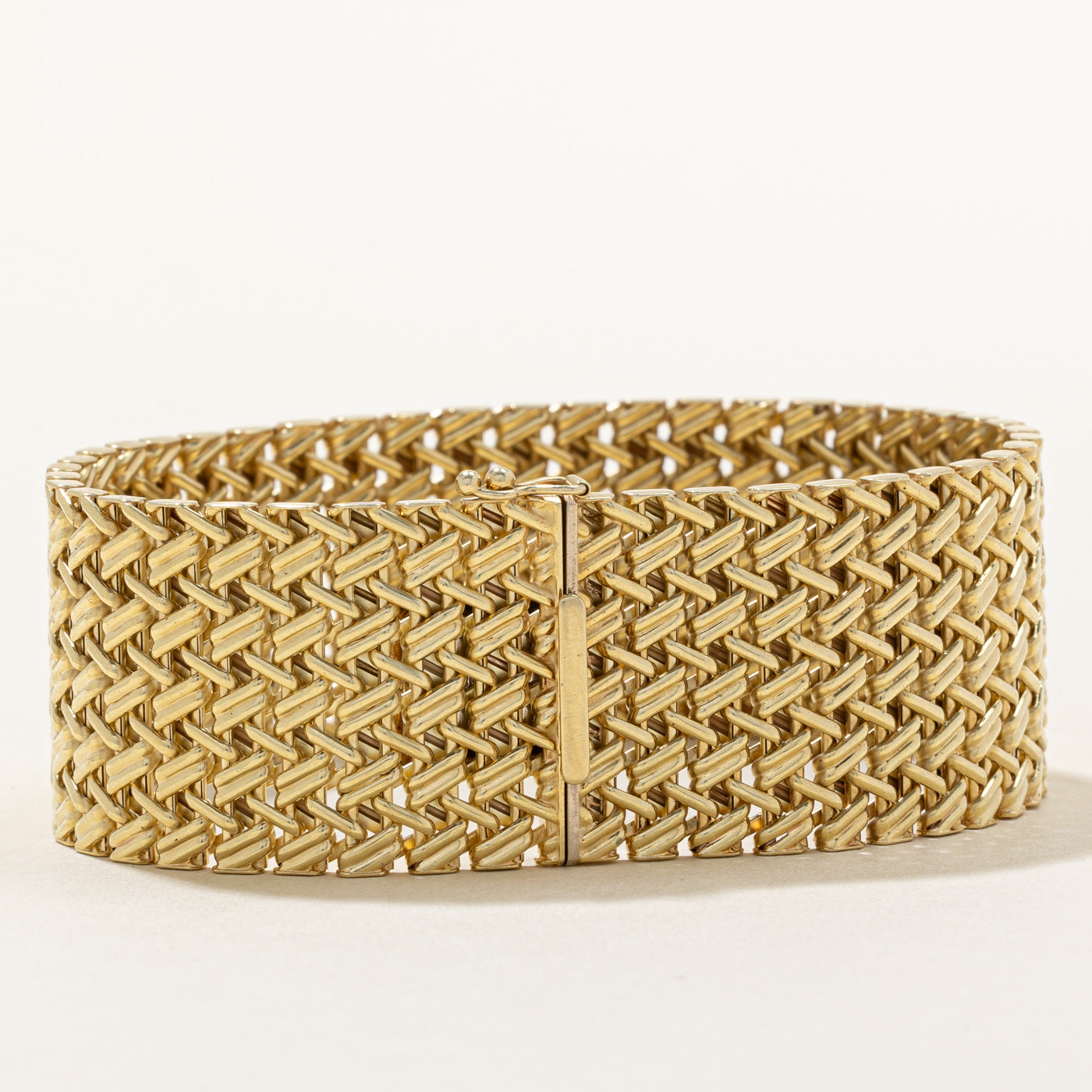 14k Yellow Gold Woven Link Bracelet | 7.5