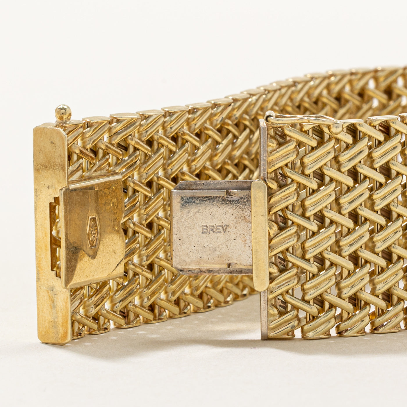 14k Yellow Gold Woven Link Bracelet | 7.5