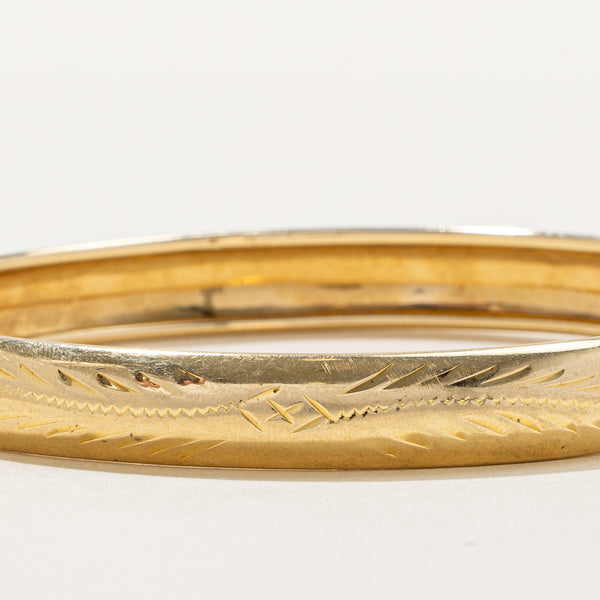 Italian 18k Yellow Gold Bangle | 7