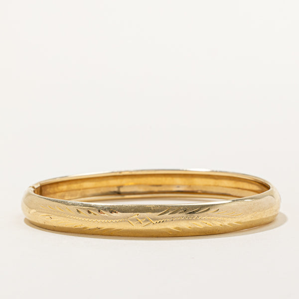 Italian 18k Yellow Gold Bangle | 7