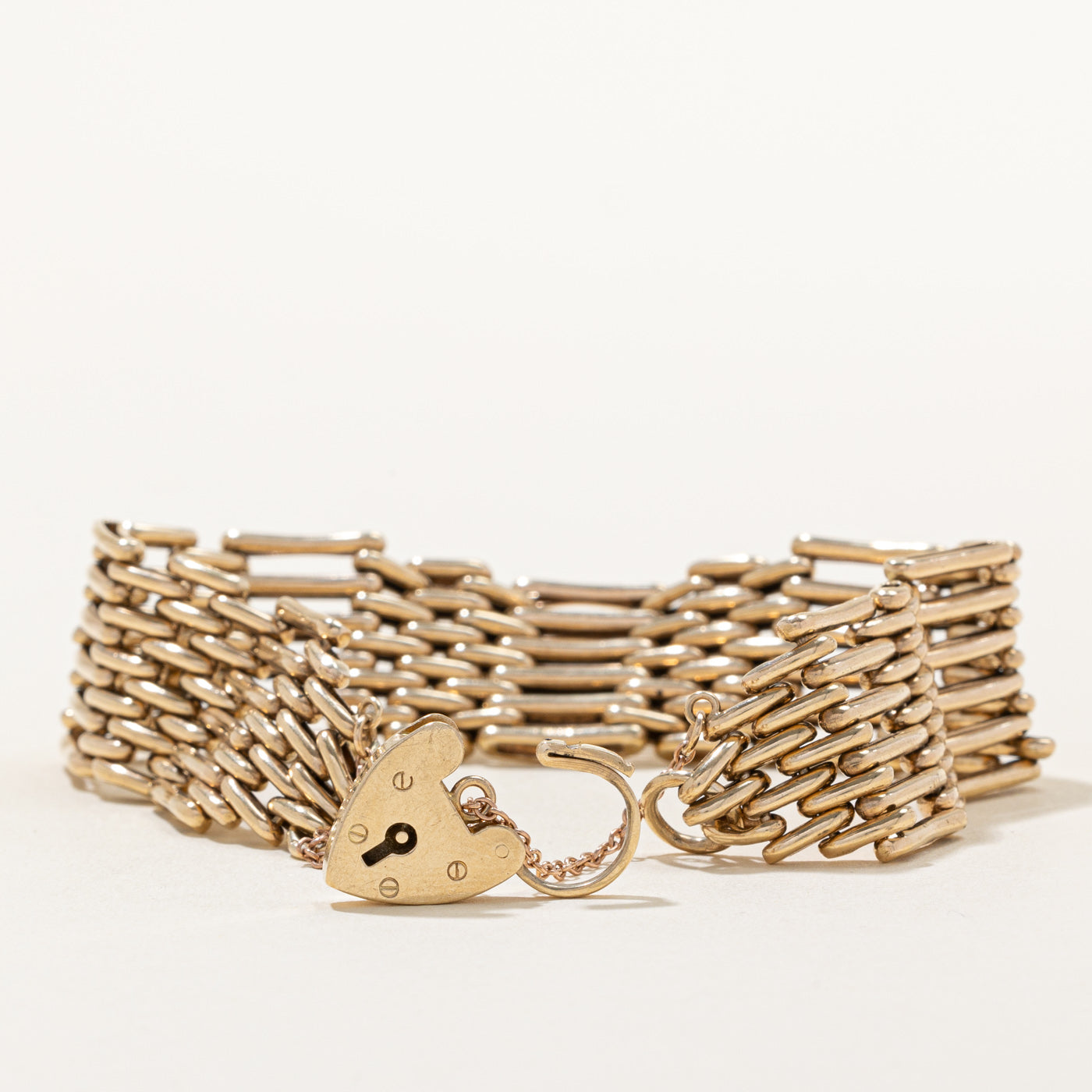 1965 Birmingham Heart Lock Bracelet | 8" |