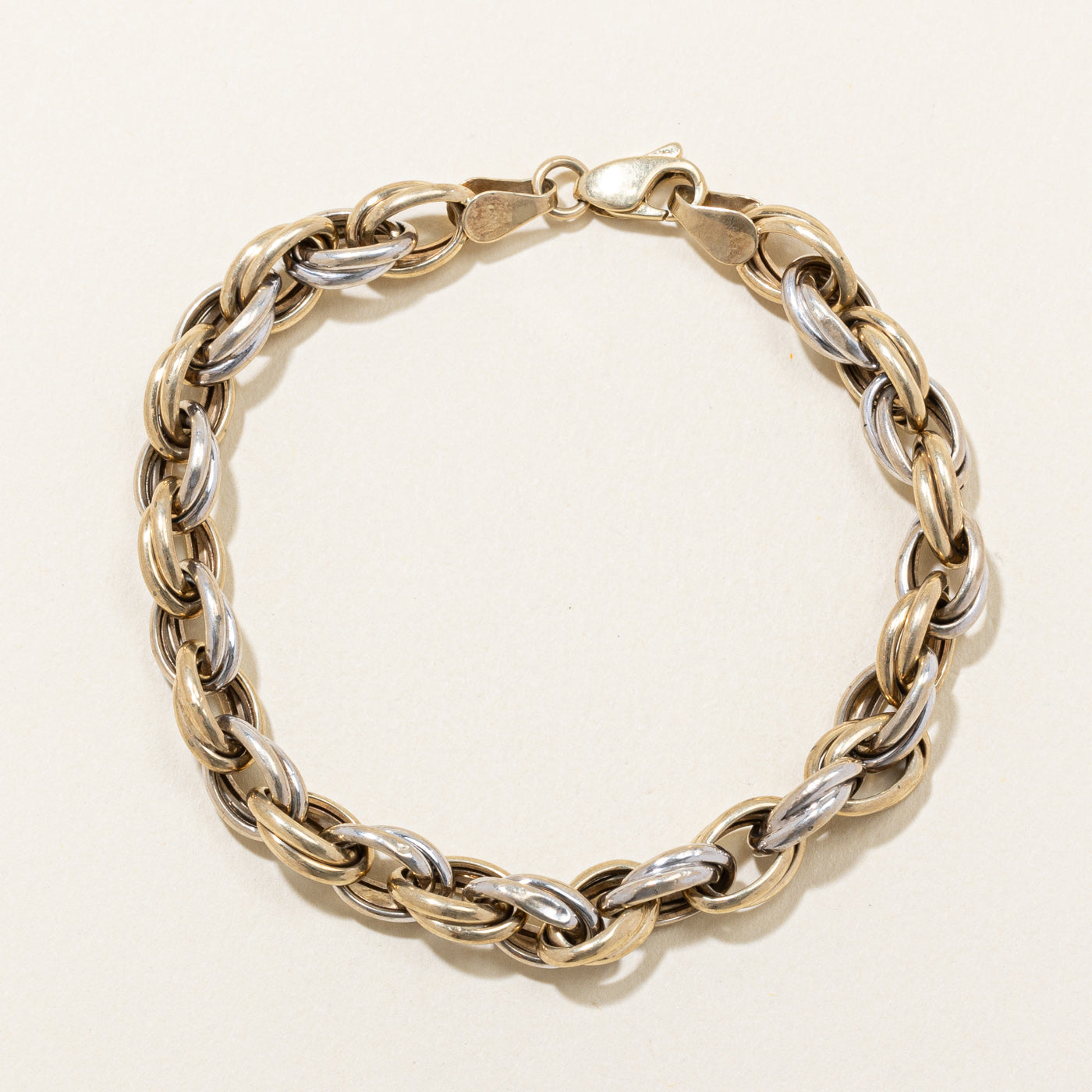 10k Two Tone Gold Bracelet | 7.5" |