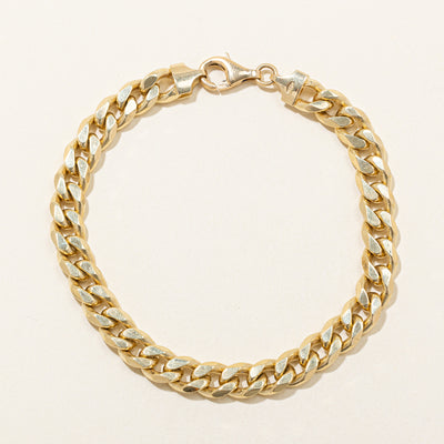 18k Yellow Gold Cuban Link Bracelet | 8