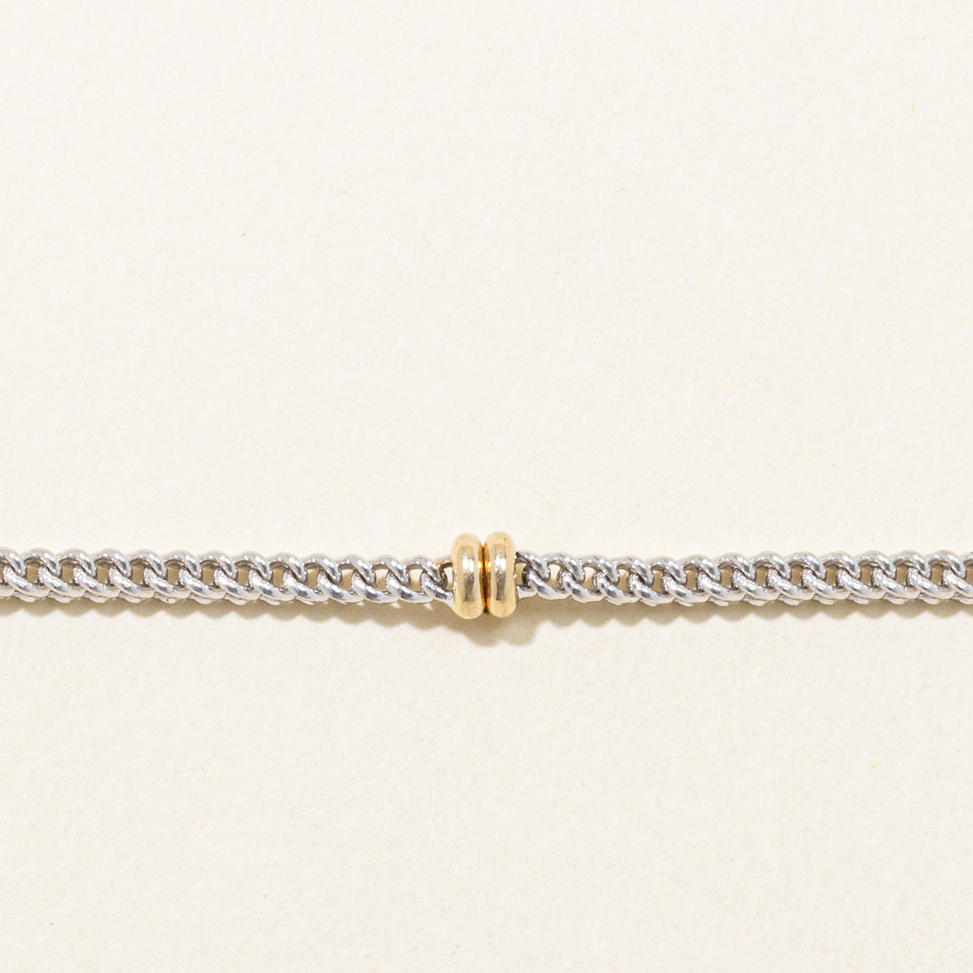 Bracelet en or bicolore 14 carats | 8 pouces | 