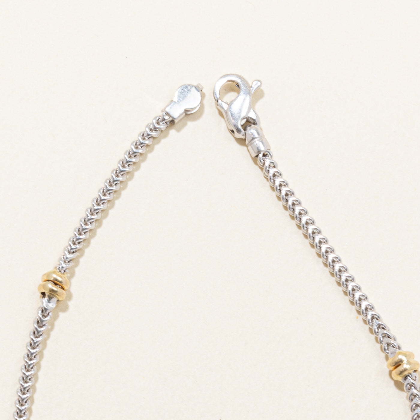 Bracelet en or bicolore 14 carats | 8 pouces | 
